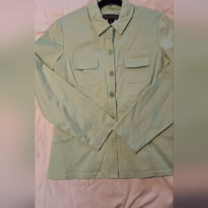 Dialogue Fashion Mint Cotton Sateen Jacket ✨